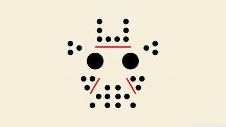 Minimalistic friday the 13th dots jason voorhees faces wallpaper