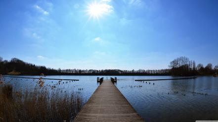 Nature pier wallpaper