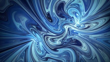 Whirlwind abstract backgrounds blue digital art wallpaper