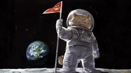 Flags usa canadian north america vacuum astronaut wallpaper