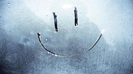 Funny smile glass wallpaper