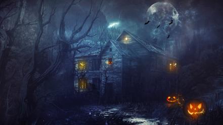Haunted house halloween wallpaper