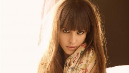 Jessica alba latina actress bangs brunettes wallpaper