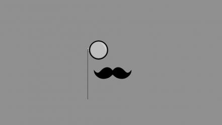 Minimalistic monocle simple background mustache wallpaper