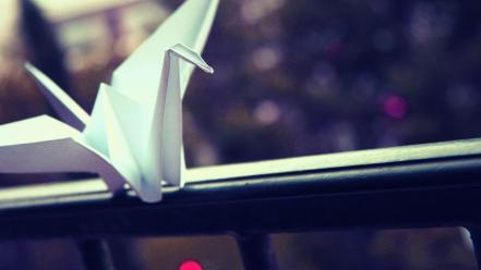 Origami paper crane wallpaper