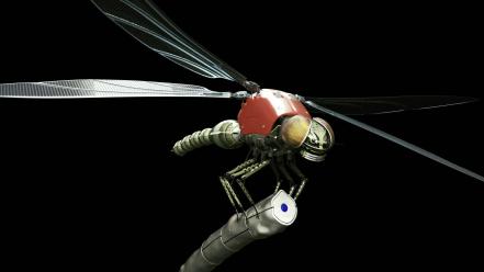 Robot dragonfly 3d wallpaper