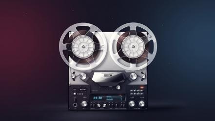 Stereo buttons recorder audioplayer reel to russians wallpaper