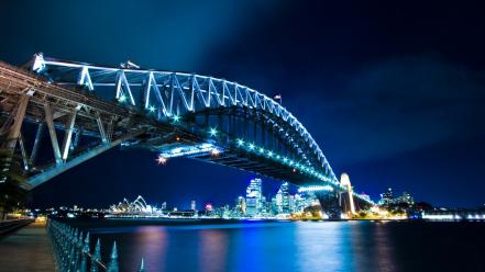Sydney harbour bridge at night wallpaper