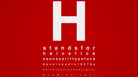 Typography helvetica font red background wallpaper