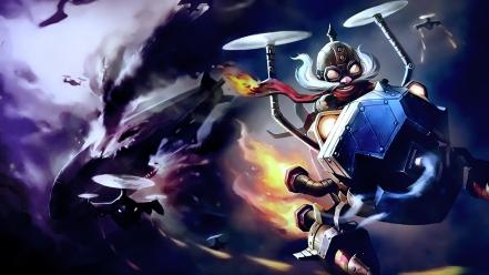 Video games clouds league of legends battles corki wallpaper