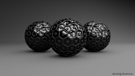 3d art artwork balls digital wallpaper