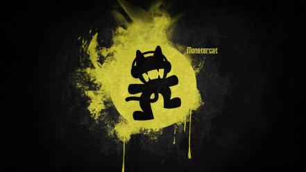 Black music yellow simple monstercat electronic wallpaper