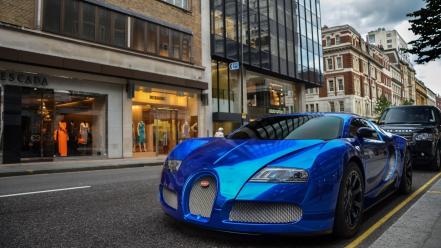 Blue cars bugatti veyron wallpaper