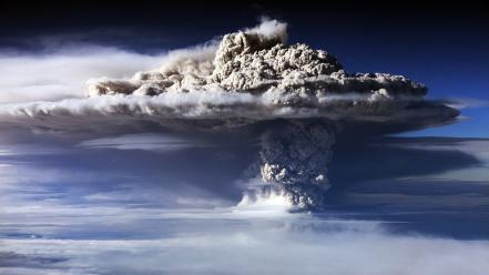 Chile blue clouds earthquake explosion wallpaper