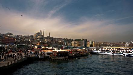 Eminonu istanbul turkey cityscapes wallpaper