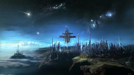 Futuristic science fiction artwork wallpaper