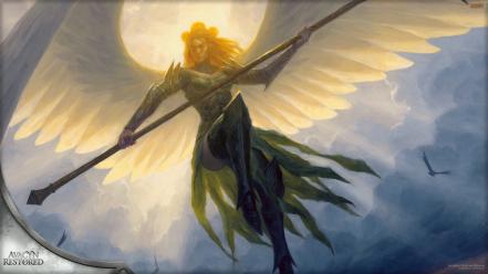 Goddess magic: the gathering sigarda angels card game wallpaper