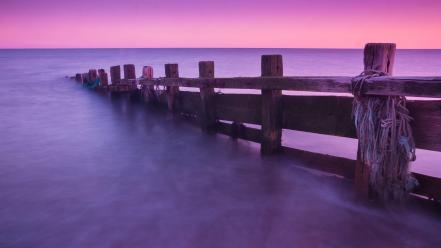 Long exposure hdr photography evening docks sea wallpaper