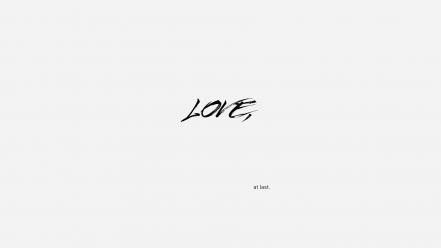 Love minimalistic typography simple background wallpaper