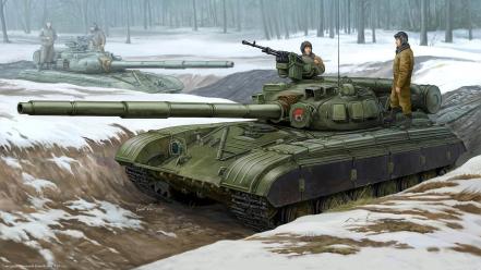Military tanks artwork warsaw pact t-64 wallpaper