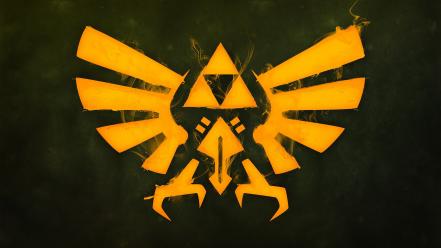 Of zelda green triforce video games yellow wallpaper