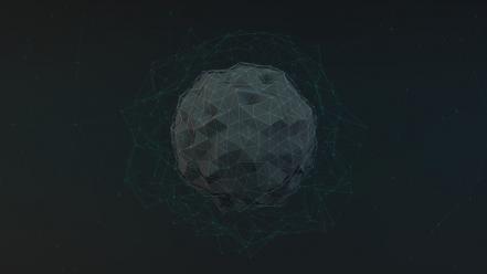 Spheres 3d low poly wallpaper