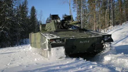 Tracks 2004 armoured personnel carrier cv90 forest wallpaper