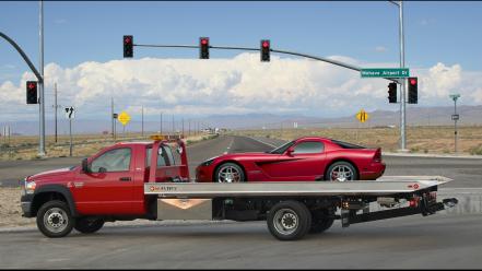 Trucks highways dodge viper red cars wallpaper