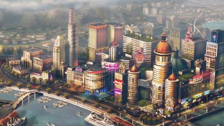 Video games town sim city cities wallpaper
