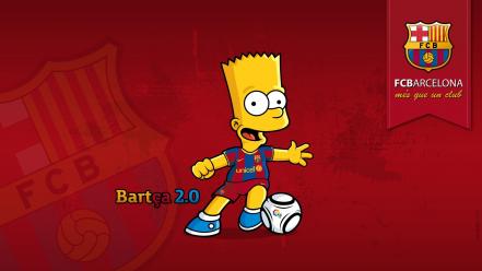 Bart simpson fc barcelona the simpsons blaugrana cartoons wallpaper