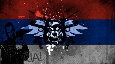 Blue red white serbia niko bellic this is wallpaper