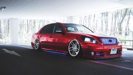 Cars tuning slammed lexus ls neon toyota celsior wallpaper