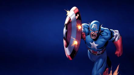 Comics captain america marvel blue background wallpaper