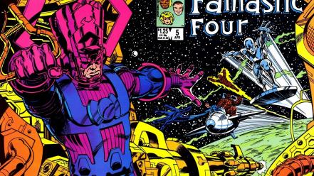 Comics fantastic four silver surfer galactus wallpaper