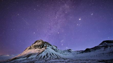 Mountains landscapes stars iceland wallpaper