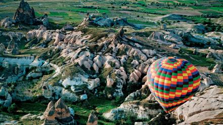 Nature turkey cappadocia hot air balloons hoodoo wallpaper