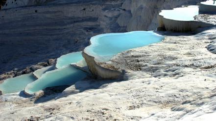 Nature turkey pamukkale hierapolis hiérapolis travertine wallpaper