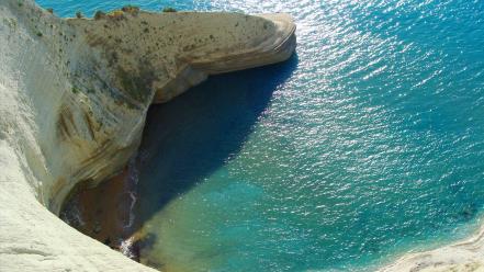 Ocean landscapes nature cliffs transparent waters beach wallpaper