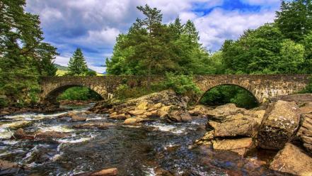 Scotland falls nature rivers wallpaper