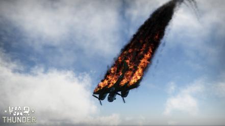 Video games aircraft crash game war thunder wallpaper