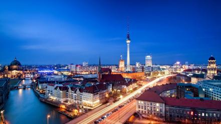 Berlin germany tv towers cities cityscapes wallpaper