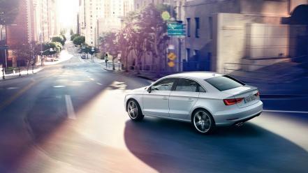 Cars audi roads vehicles german a3 cities saloon wallpaper