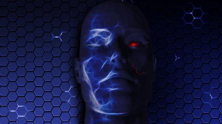 Cgi red eyes 3d faces humanoid wallpaper
