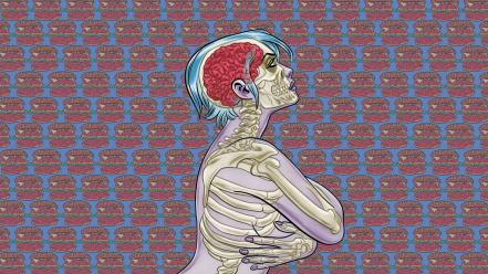 Comics zombies anatomy skeletons girls vertigo brains izombie wallpaper