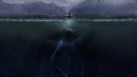 Cthulhu mythology mythical widescreen cultus sea monster wallpaper