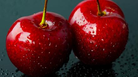 Fruits cherries macro wallpaper