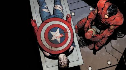 Iron man comics captain america marvel shields wallpaper