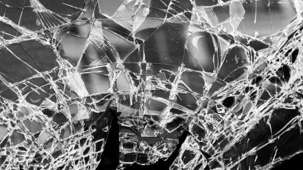 Monochrome broken glass wallpaper