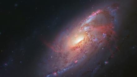 Outer space galaxies astronomy telescope m106 wallpaper