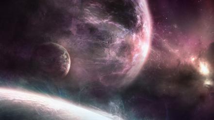 Outer space stars planets science fiction sci-fi wallpaper
